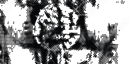 Fotografía Glitch distorted geometric shape