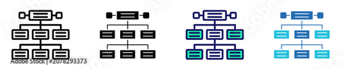 Tableau sur toile Site Map Icon Set Multiple Style Collection
