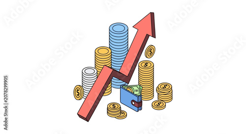 Obraz na plátne Financial growth and investment concept.