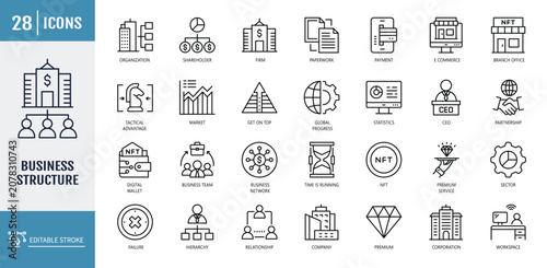 фотографія Business Structure icon set