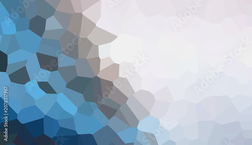 Bild auf Leinwand Abstract Geometric Mosaic Background with Blue and White Crystal Patterns