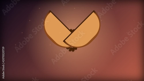 Abstract 2D Animation Featuring Expanding Geometric Shapes and Particle Effects.