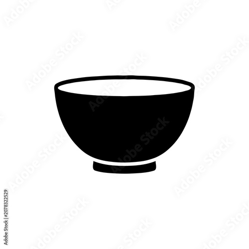 Single Matcha Latte Silhouette Icon Vector – Black Tea Beverage Symbol Isolated on White Background EPS