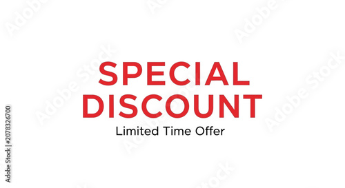 Special discount limited time offer announcement.