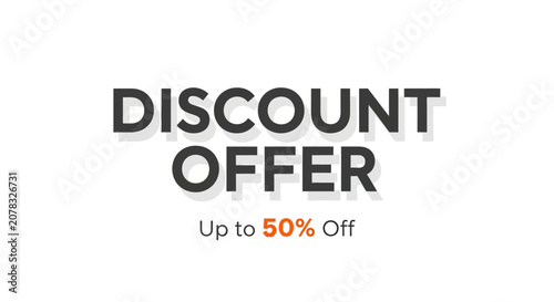 Discount offer banner with percentage off.