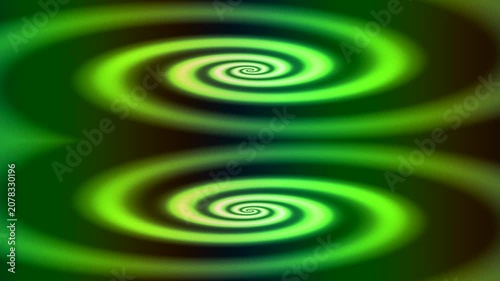 Hypnotic Rotating Spiral Patterns in Vibrant Neon Colors.
