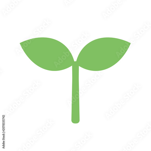 シンプルな芽のシルエット素材 成長をイメージした植物イラスト