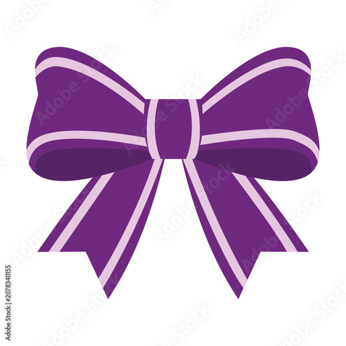 Purple Decorative Bow Ribbon Element Vector for Festive Celebration Graphics