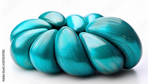 Blue Artificial Turquoise On White Background
