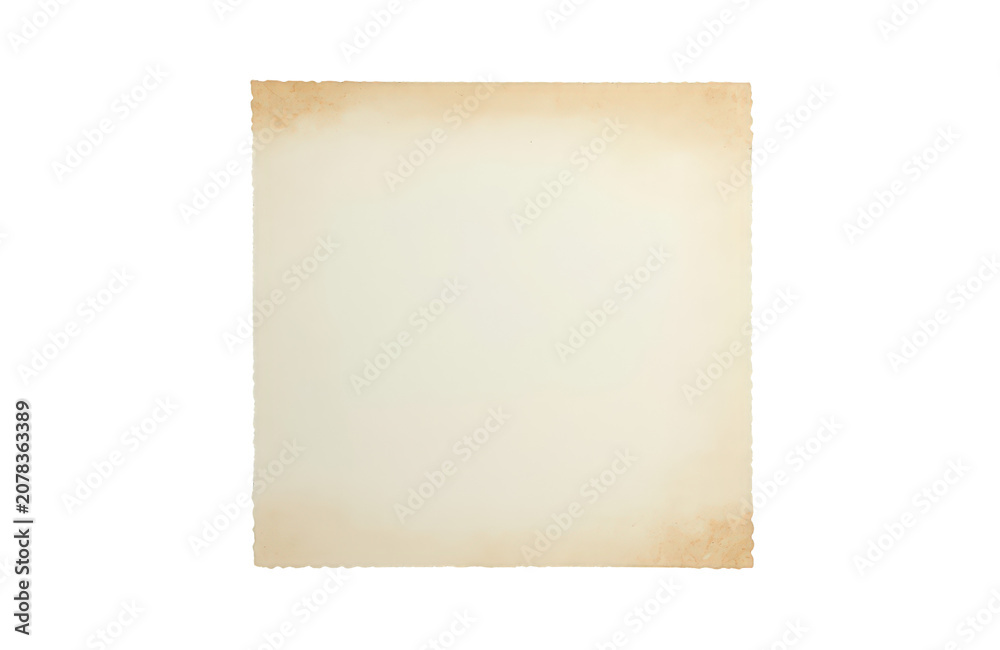 Fototapeta premium Vintage paper on transparent background featuring aged texture and burnt edges for design elements