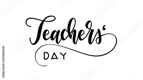 Teachers day text animation. Suitable for stationary, educational materials, and promotional material design.