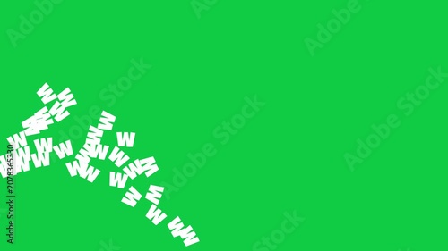 Laughing Text Spraying on Green Screen Background, Seamless Loop