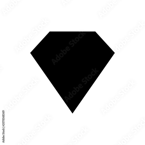Abstract Diamond Vector Icon on Black Background with Geometric Crystal Origami Cube Style 3D Illustration for Business Symbol Design Template and Card Element