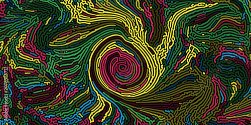 Quadro su tela Reaction-diffusion or truing pattern Generative algorithm psychedelic background