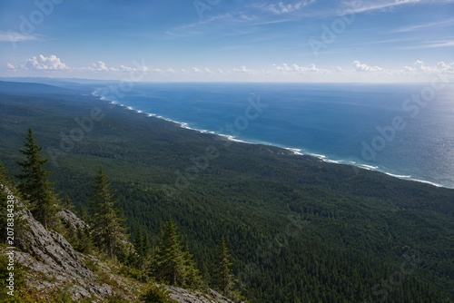 View from the mountain mountain nature landscape sky forest mountains clouds view panorama trees green fog tree.
