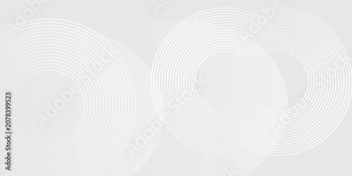 Fotografie Abstract white glowing geometric lines on gray background