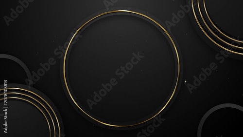 Luxury Abstract Circular Gold and Black Particles Awards Trailer Titles Cinematic Openers Intro Luxury Background Loop