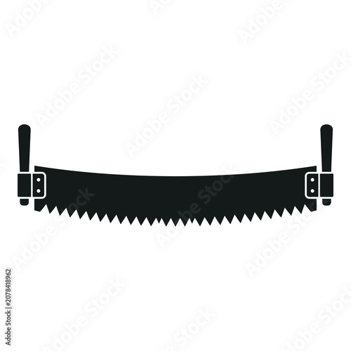 Slika na platnu Two handled serrated saw blade for cutting wood or metal isolated on white backg
