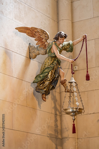 Angel with a lamp, Madrid
, Spain