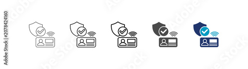access control icon set consisting of multiple styles vector illustration. editable stroke