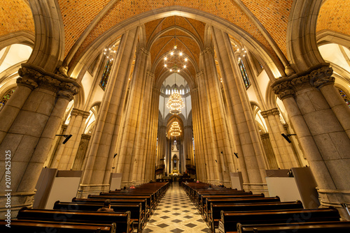 Interior of church Catedral Sé Brazil