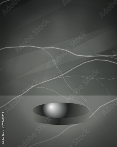 Εκτύπωση καμβά Abstract black hole in space with cosmic distortion