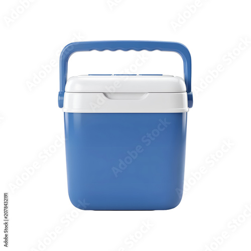 blue plastic container