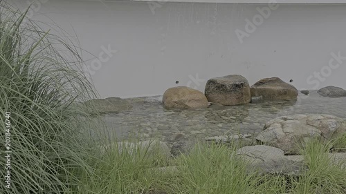 A video of a pond in a cozy hotel garden