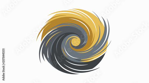 Abstract Swirling Golden Spiral Design Element.