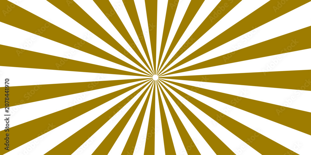 Obraz premium Abstract gold sunburst pattern with radial lines emanating from a central point, creating a dramatic and energetic visual effect.