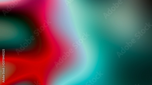 Abstract Red and Cyan Gradient Background with Smooth Blurred Light Modern Color Flow