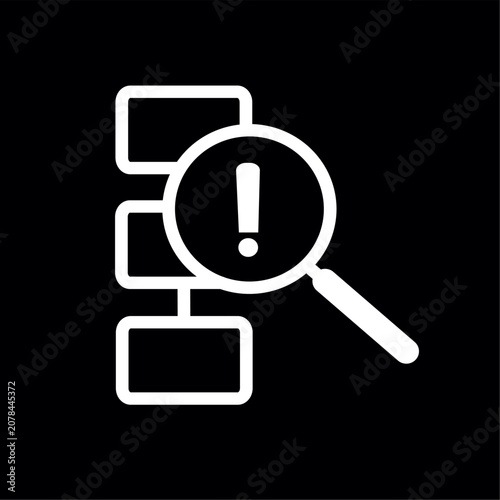 Root cause analysis icon. Root cause analysis outline vector icon. Vector graphic, not Artificial Intelligence, logo illustration. Replaceable vector design.