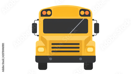 School Bus Front View Illustration