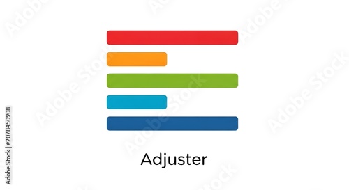 Adjuster icon displaying colorful horizontal bars representing customizable settings
