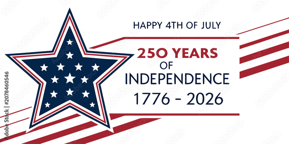 Fototapeta premium Happy Independence Day – Celebrating 250 Years of the USA.