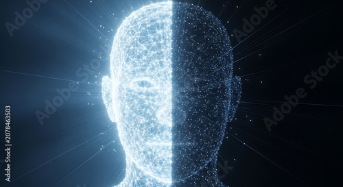 Digital Human Face Representation with Data Particles.