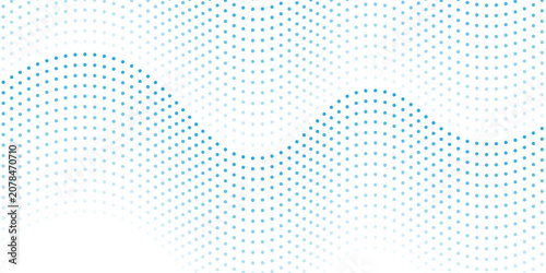 Fotografía Blue dotted wave line pattern