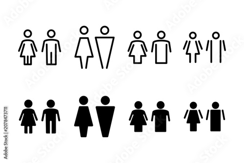 Man and woman icon vector illustration. male and female sign and symbol. Girls and boys