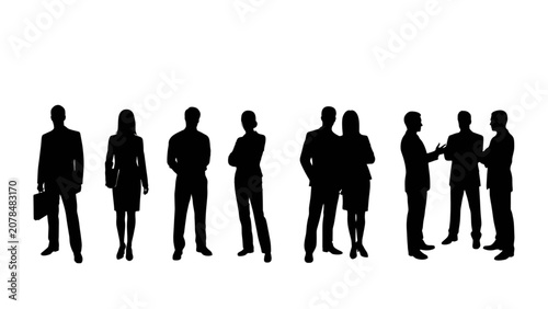 Foto Group of business people standing together in professional attire Vector