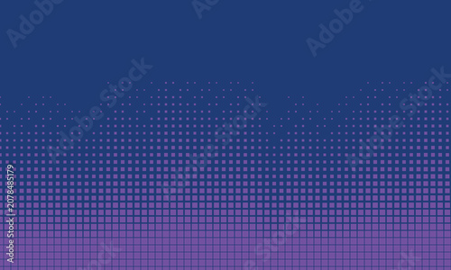 Fotografie Abstract gradient pattern with subtle pixelation in blue and purple tones on a w