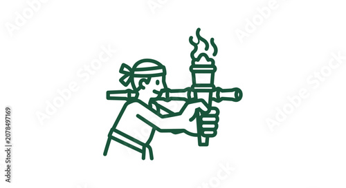 Ancient blacksmith forging metal with hammer and anvil.