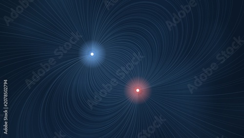 Fotografija Abstract Magnetic Field Lines Illustration