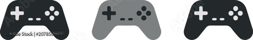 Fotografía Three Game Controllers Showing Contrast and Choice Concept