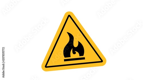 2d Animation caution alert risk safety danger road warning sign sign symbol animated motion graphic footage with alpha channel or transparency background