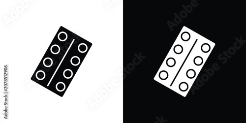 Bild auf Leinwand Pill blister line design seriesicon line design series
