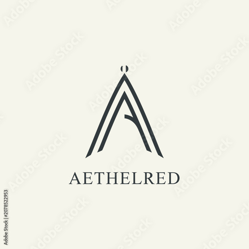 Aethelred Logo Design Mark Symbol.