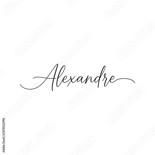 The name Alexandre in cursive writing.