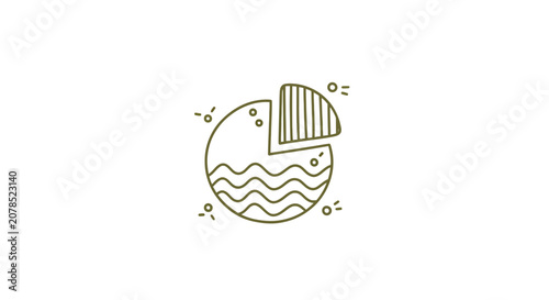 Simple Line Drawing of a Globe Icon.
