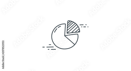 Simple Black and White Pie Chart.