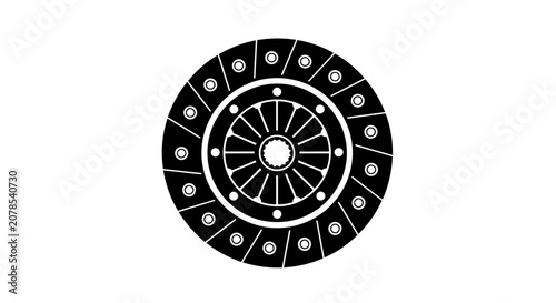 Clutch Disc Vector Icon - Automotive Spare Part